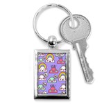 Cloud Seamless Pattern Key Chain (Rectangle)