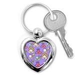 Cloud Seamless Pattern Key Chain (Heart)