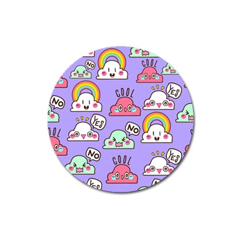 Cloud Seamless Pattern Magnet 3  (Round) from ArtsNow.com Front