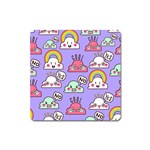 Cloud Seamless Pattern Square Magnet