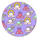 Cloud Seamless Pattern Magnet 5  (Round)