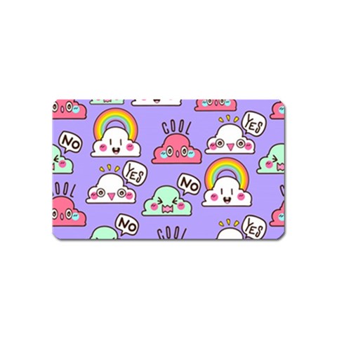 Cloud Seamless Pattern Magnet (Name Card) from ArtsNow.com Front