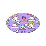 Cloud Seamless Pattern Sticker Oval (10 pack)