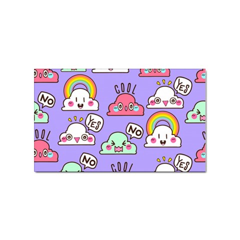 Cloud Seamless Pattern Sticker Rectangular (100 pack) from ArtsNow.com Front