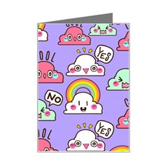Cloud Seamless Pattern Mini Greeting Card from ArtsNow.com Left