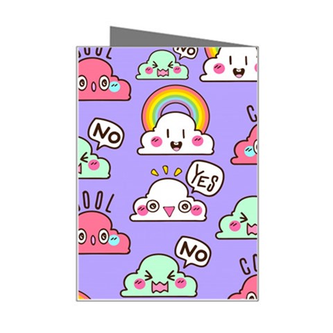 Cloud Seamless Pattern Mini Greeting Card from ArtsNow.com Right
