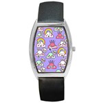 Cloud Seamless Pattern Barrel Style Metal Watch