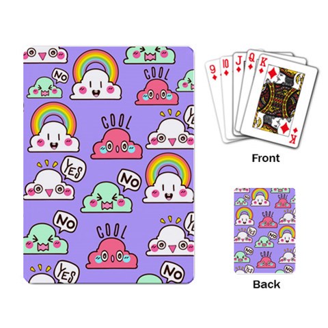 Cloud Seamless Pattern Playing Cards Single Design (Rectangle) from ArtsNow.com Back
