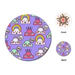 Cloud Seamless Pattern Playing Cards Single Design (Round)