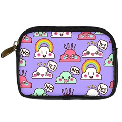 Cloud Seamless Pattern Digital Camera Leather Case from ArtsNow.com Front