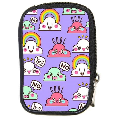 Cloud Seamless Pattern Compact Camera Leather Case from ArtsNow.com Front