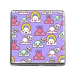 Cloud Seamless Pattern Memory Card Reader (Square 5 Slot)