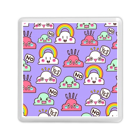 Cloud Seamless Pattern Memory Card Reader (Square) from ArtsNow.com Front