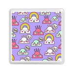 Cloud Seamless Pattern Memory Card Reader (Square)