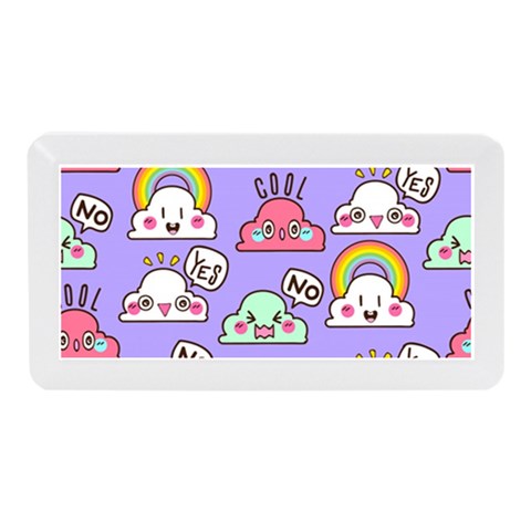 Cloud Seamless Pattern Memory Card Reader (Mini) from ArtsNow.com Front