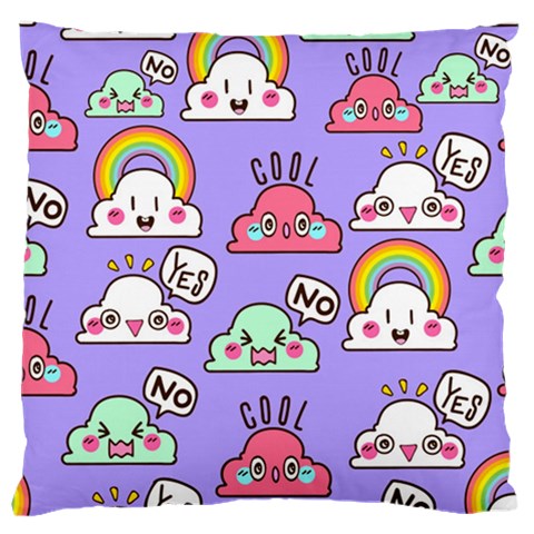 Cloud Seamless Pattern Large Cushion Case (One Side) from ArtsNow.com Front