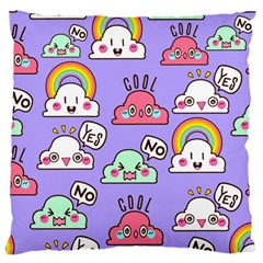 Cloud Seamless Pattern Large Cushion Case (Two Sides) from ArtsNow.com Front