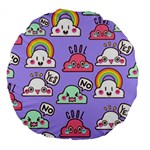 Cloud Seamless Pattern Large 18  Premium Round Cushions