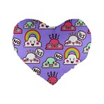 Cloud Seamless Pattern Standard 16  Premium Heart Shape Cushions