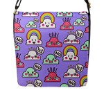 Cloud Seamless Pattern Flap Closure Messenger Bag (L)