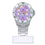 Cloud Seamless Pattern Plastic Nurses Watch