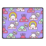 Cloud Seamless Pattern Two Sides Fleece Blanket (Small)