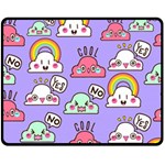 Cloud Seamless Pattern Two Sides Fleece Blanket (Medium)
