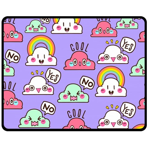 Cloud Seamless Pattern Two Sides Fleece Blanket (Medium) from ArtsNow.com 58.8 x47.4  Blanket Back