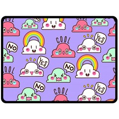 Cloud Seamless Pattern Two Sides Fleece Blanket (Large) from ArtsNow.com 80 x60  Blanket Back