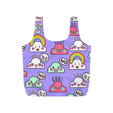 Cloud Seamless Pattern Full Print Recycle Bag (S) from ArtsNow.com Back