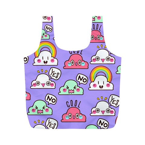Cloud Seamless Pattern Full Print Recycle Bag (M) from ArtsNow.com Front