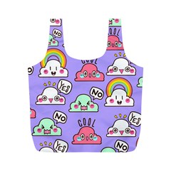 Cloud Seamless Pattern Full Print Recycle Bag (M) from ArtsNow.com Back