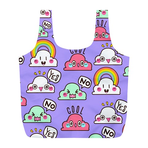 Cloud Seamless Pattern Full Print Recycle Bag (L) from ArtsNow.com Front