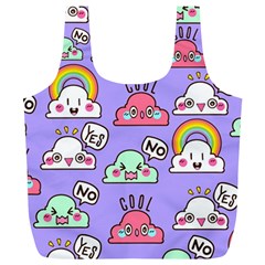 Cloud Seamless Pattern Full Print Recycle Bag (XL) from ArtsNow.com Back