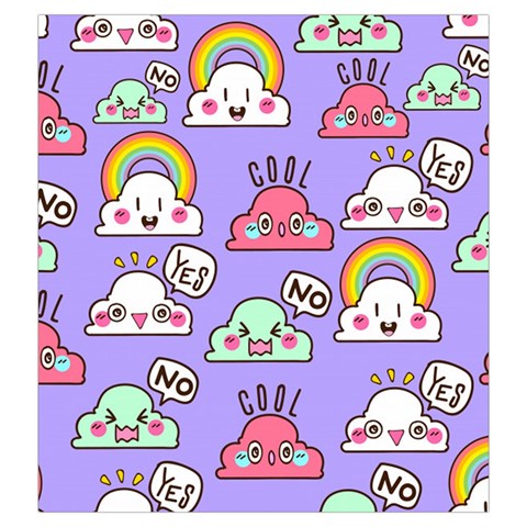 Cloud Seamless Pattern Drawstring Pouch (Large) from ArtsNow.com Front