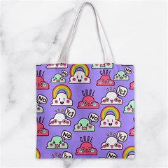 Cloud Seamless Pattern Zipper Grocery Tote Bag from ArtsNow.com Front