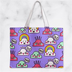 Cloud Seamless Pattern Zipper Mini Tote Bag from ArtsNow.com Back