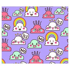 Cloud Seamless Pattern Zipper Large Tote Bag from ArtsNow.com Back