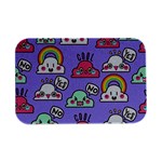 Cloud Seamless Pattern Open Lid Metal Box (Silver)  