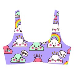 Cloud Seamless Pattern Cross Back Hipster Bikini Set from ArtsNow.com Front