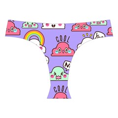 Cloud Seamless Pattern Cross Back Hipster Bikini Set from ArtsNow.com Front Under