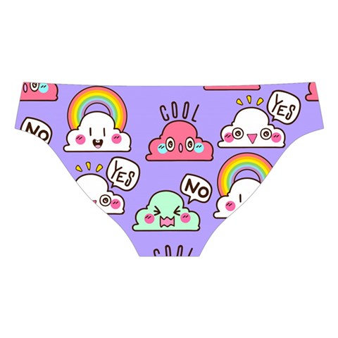 Cloud Seamless Pattern Cross Back Hipster Bikini Set from ArtsNow.com Back Under