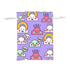 Cloud Seamless Pattern Lightweight Drawstring Pouch (S) from ArtsNow.com Back