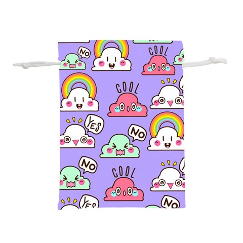 Cloud Seamless Pattern Lightweight Drawstring Pouch (L) from ArtsNow.com Front