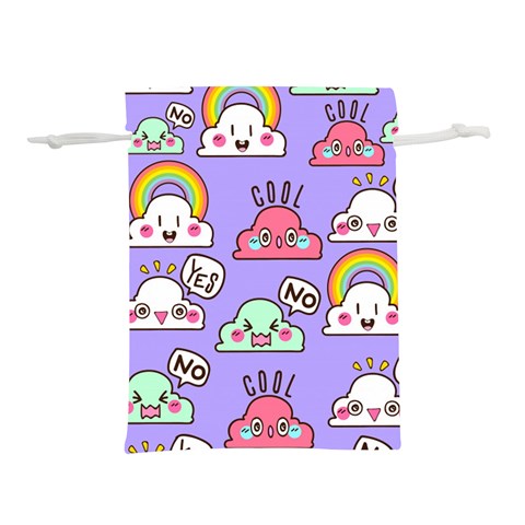 Cloud Seamless Pattern Lightweight Drawstring Pouch (L) from ArtsNow.com Back