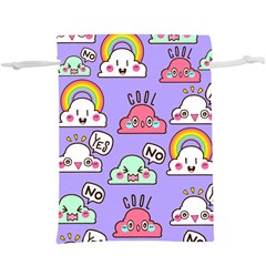 Cloud Seamless Pattern Lightweight Drawstring Pouch (XL) from ArtsNow.com Back