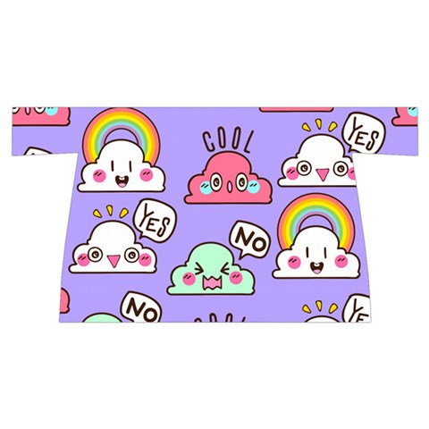 Cloud Seamless Pattern Wristlet Pouch Bag (Small) from ArtsNow.com Back