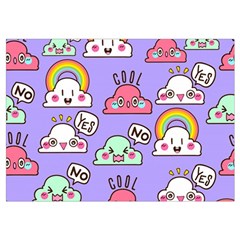 Cloud Seamless Pattern Wristlet Pouch Bag (Small) from ArtsNow.com Belt Loop