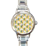 American Golden Ancient Totems Round Italian Charm Watch
