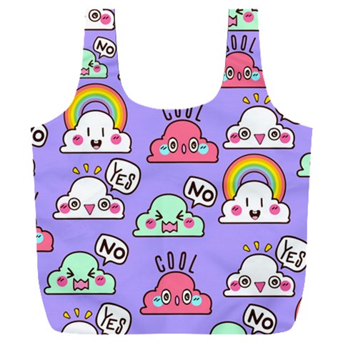 Cloud Seamless Pattern Full Print Recycle Bag (XXXL) from ArtsNow.com Front
